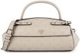 GUESS Diana Top Handle Flap Light Taupe Logo beige handtas schoudertas