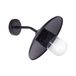 Xanlite Wandlamp, bekabeld, indus, zwart, IP44