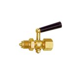 Riegler 102650-9009/ES Manometer afsluitkraan, pinnen, roestvrij staal 1.4571, G 1/2, 1 stuk