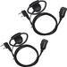 Retevis EEK012 Headset D-vormige verstelbare avec micro et bouton PTT. Compatible avec les radios Kenwood et Retevis/BAOFENG. (Emballage contient 2 pièces)