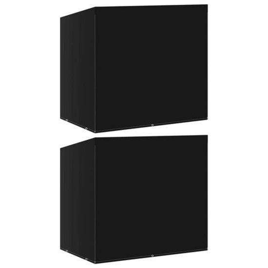 vidaXL Schommelbankhoezen - Zwart - 2 stuks