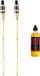 Esschert Design Bv Torche de jardin en bambou - 2x - 90 cm - huile de lampe citronnelle bio/huile de torche 750 ml incluse - parfum d'agrumes