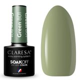 Claresa UV LED Nagellak Collection Hybrid Manicure Soak Off Nail Polish, kleur groen, nr. 801, 5 ml
