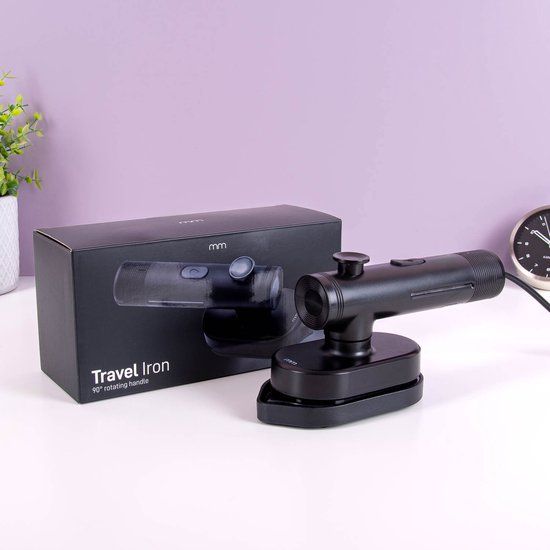 MikaMax Travel Iron - Compacte Reisstrijkijzer met 20 sec Opwarmtijd en Watermist