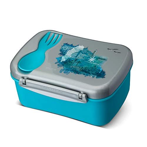 Carl-Oscar Zweedse design lunchbox - Bento Box lunchbox met koelaccu en bestek turquoise