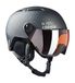 Black Crevice Skihelm Chamonix met vizier, mat zwart carbon/wit, S (51-54 cm)