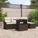 vidaXL - Tuinbank - Set - 6 - st - Bruin - Polyrattan