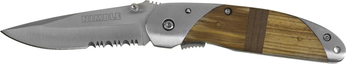 Homeij Nimble Zakmes - RVS / Zebrahout - 8711942582784