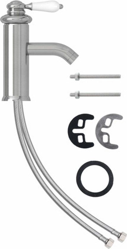 vidaXL Wastafelkraan - 130x180 mm - Zilverkleurig