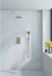FortiFura Calvi inbouw regendoucheset – Ø30 cm hoofddouche – 35 cm gebogen wandarm – 3-standen ronde handdouche – Messing geborsteld