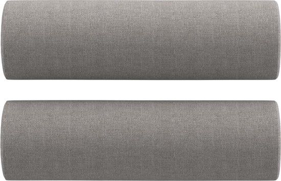 vidaXL Sierkussens 2 stuks Lichtgrijs Stof 15x50 cm