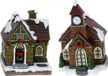 Koopman International 2x Maison de Noël avec éclairage 13 cm