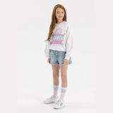 Minoti Korte Broek Meisjes Denim Blauw 100% Katoen Zijzakken