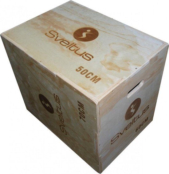Sveltus Houten Plyo Box 3-in-1 70 cm - Blank