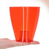 KADAX Bloempot, vierkant, rood, 12 cm