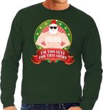 Bellatio Decorations Shoppartners Bv Foute kersttrui / sweater - groen - blote Kerstman Im Too Sexy For This Shirt heren XXL
