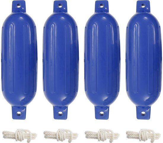 vidaXL Bootstootkussens 4 st 58,5x16,5 cm PVC blauw