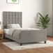 Maison Exclusive - Cadre de lit sans matelas, gris clair, 100x200 cm, velours