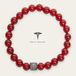MEN OF MERCURY® Carneliaan Kralenarmband voor Heren – 8 mm Natuursteen – Gepolijste Rode Edelsteen – Luxe Geschenkverpakking