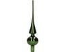 Decoris Kerst piek - donkergroen - 26 cm - glas - glans