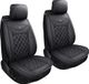 Bol Housse de siège de voiture universelle pour banquette arrière en similicuir, motif losange noir aspect cuir