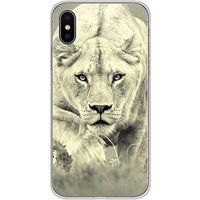 1001 coques Lioness Siliconen hoesje compatibel met Apple iPhone X, Apple iPhone XS