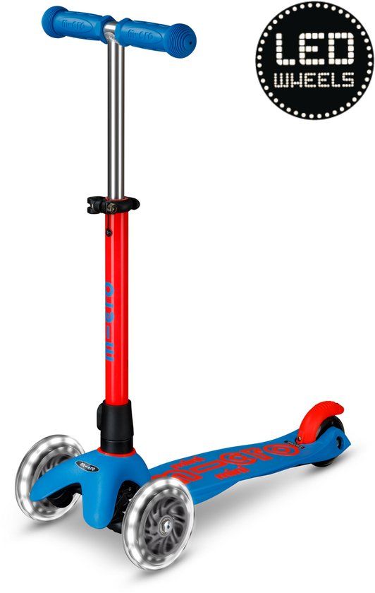 Micro Mini Micro Deluxe LED Kinderstep Neon Blauw Rood