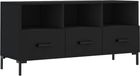 vidaXL TV-meubel 102x36x50 cm Zwart Hout