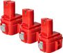 vhbw 3x Batterie Compatible Avec Makita 6270dwe, 6270dwpe, 6271dwale, 6270dwale, 6271d, 6271dwaet2, 6271dwae Outil Électrique (1500 mAh, NiMH, 12 V)