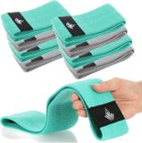 com-four® 8 yogabandjes van polyester en rubber - Trainingsband voor spieropbouw, Pilates en yoga - Fitnessband - Flexibele lus voor training
