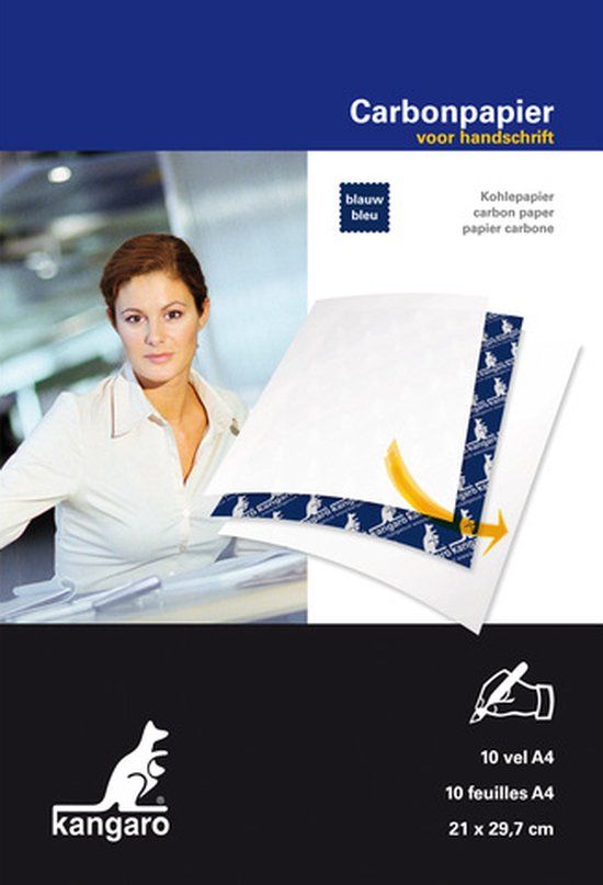 Kangaro Carbonpapier - A4 - 10 vel - blauw
