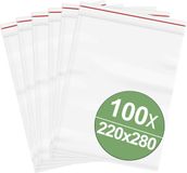 Quadrios Gmbh Hersluitbare zak zonder etiketstrook (b x h) 220 mm x 280 mm Transparant Polyethyleen