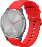 By Qubix - Soft siliconen bandje - Rood - 18mm - Geschikt voor Garmin Venu 3s / Vivoactive 4s / Venu 2s / Vivomove 3s / Forerunner 255s / 265s