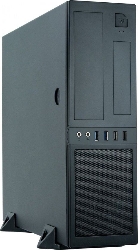 Chieftec CS-12B-300 Mini Tower PC Case - Black - 300W