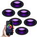 HOFTRONIC SMART Set van 6 Mari Smart Inbouwspots Verdiept Zwart RGBWW GU10 345 Lumen Wifi