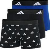Adidas Active Flex Cotton Heren Boxershorts 3-Pack Zwart/Blauw XXL