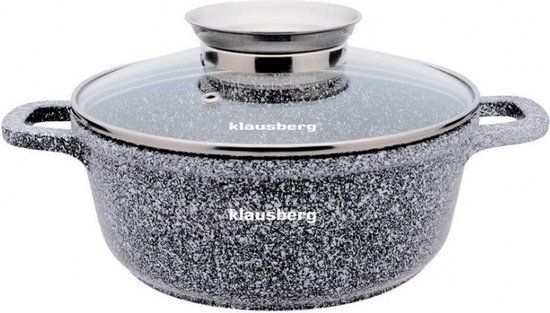 KLAUSBERG 7524 Kookpan - 28 cm - 6.8 liter - Grijs