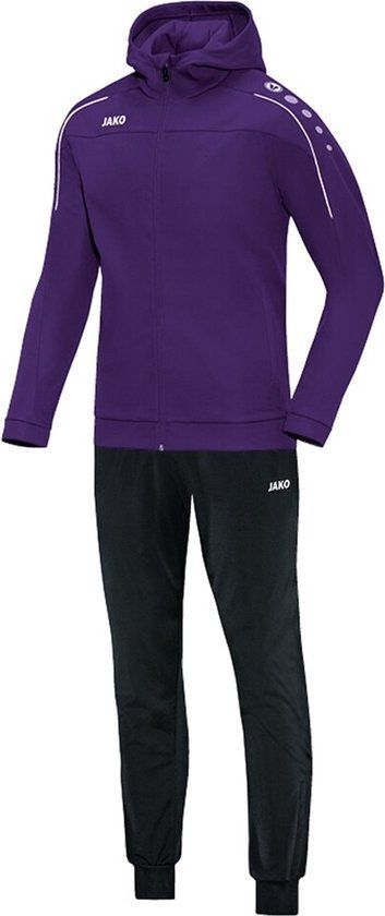 Jako - Hooded Tracksuit Classico Junior - Paars - Maat 164