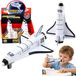 LEAN TOYS Vaisseau spatial Métal Tirer et relâcher Ouverture Blanc