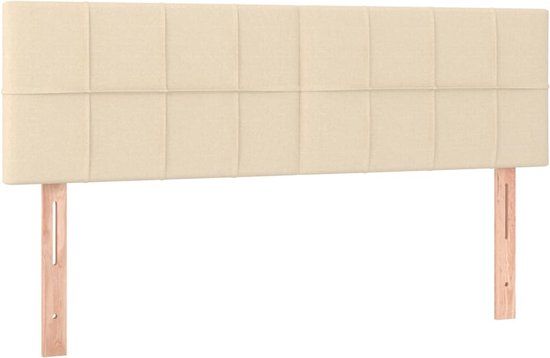 VidaXL Hoofdeind & Voeteind Crème 72x5x78/88 cm Stof