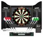 Dartset dartbord kastset - Zwart essenhout - 6 dartpijlen - Voor thuis en kroeg