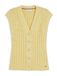 Tommy Hilfiger Gebreide bodywarmer 'Cable Slim Sleeve' lichtgeel