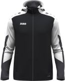 Jako Dynamic Jas Met Kap Dames - Zwart / Wit / Antraciet | Maat: XL