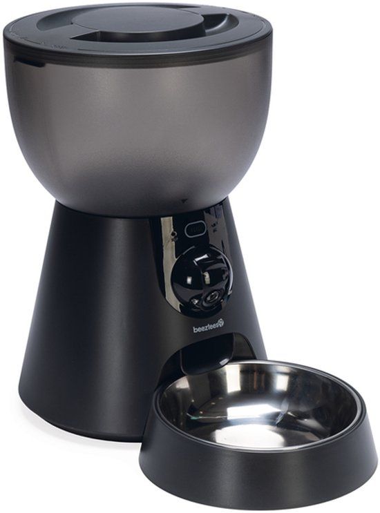 Beeztees Cam Automatische Voerautomaat Kat Smart met camera - Antraciet - 4 liter