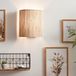 Seegras Lampe murale intérieure - 26 x 23 x 12 cm - Naturel - Dimmable