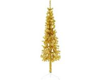 vidaXL Kunstkerstboom - Half - 150 cm - Goudkleurig