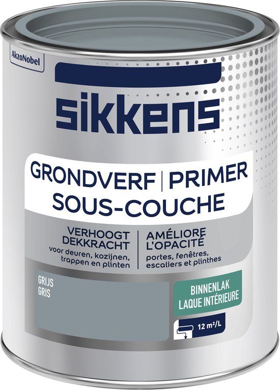 Sikkens Grondverf Binnen - Grijs - 750 ml