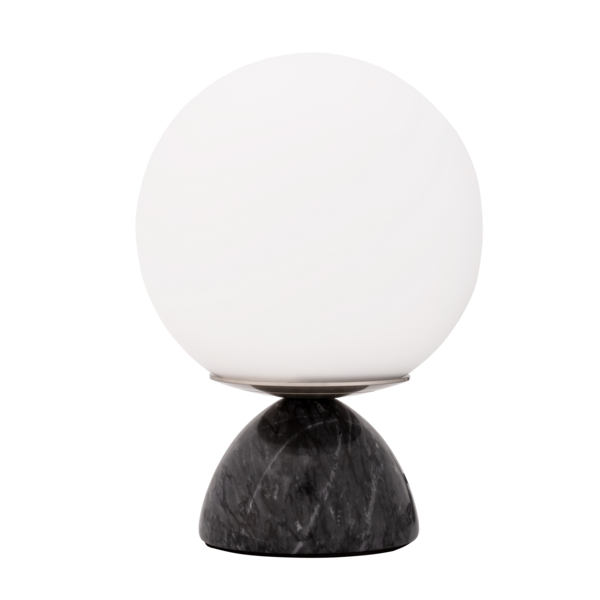 Pauleen Shining Pearl Tafellamp - Zwart/Wit - E14 - 21cm
