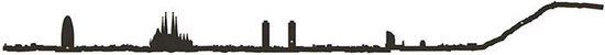 The Line Barcelona 50 cm Zwart Staal