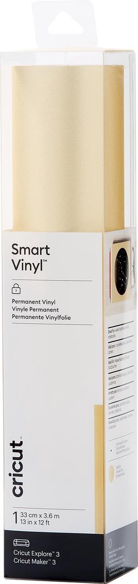 CRICUT Vinyl Folie - Smart Vinyl - Permanent - 33x360cm -Glanzend Goud